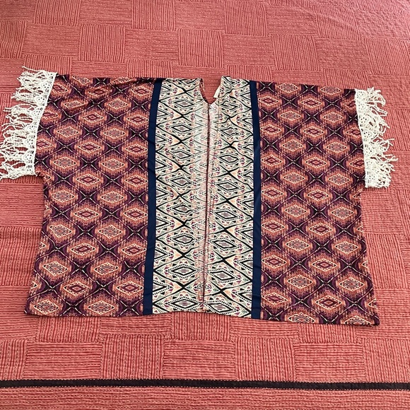 Cat D. Bohemian Fringe open front sweater - Picture 2 of 13